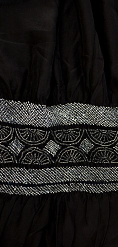 japanese silk obi belt with tie-dyenog  design