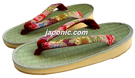 japanese woman's traditional straw sandals ZORI