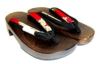 japanese woman's  wooden geta sandals, hand work