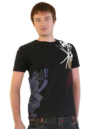 Japanese t-shirt with samurai symbols
