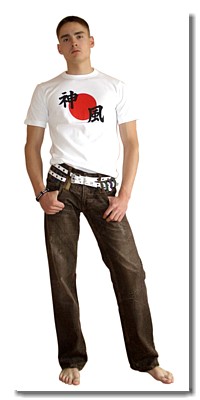 Japanese designer t-shirt with samurai warrior image