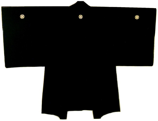 japanese vintage silk haori jacket with five samurai famaly mon