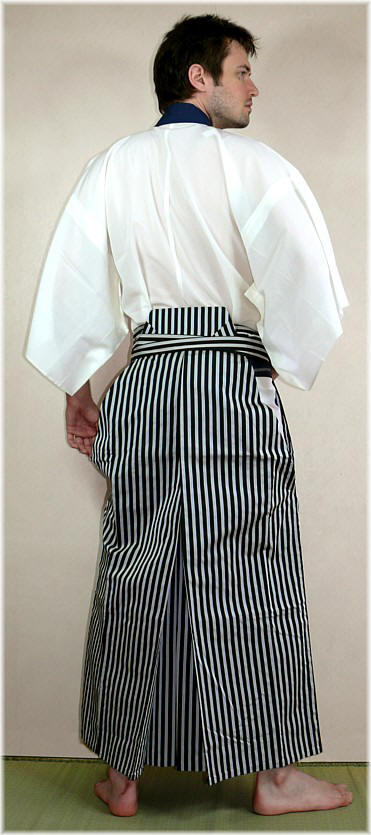 japanese silk striped hakama, vintage