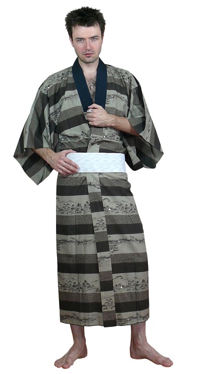 japanese traditional man's kimono, 1960's