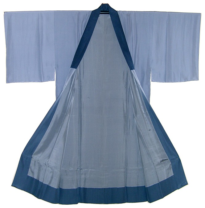 japanese man's silk kimono with lining, vintage
