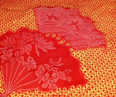 japanese haori silk fabric pattern, tie-dyeing