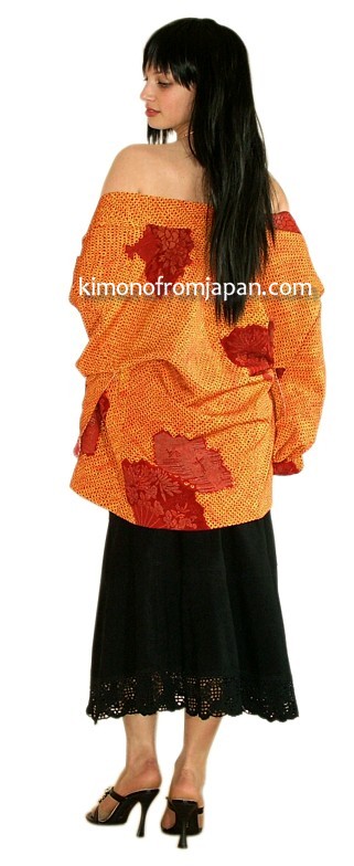 Japanese outfit: silk kimono jacket, 1960's