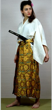 japanese traditional brocade hakama pants