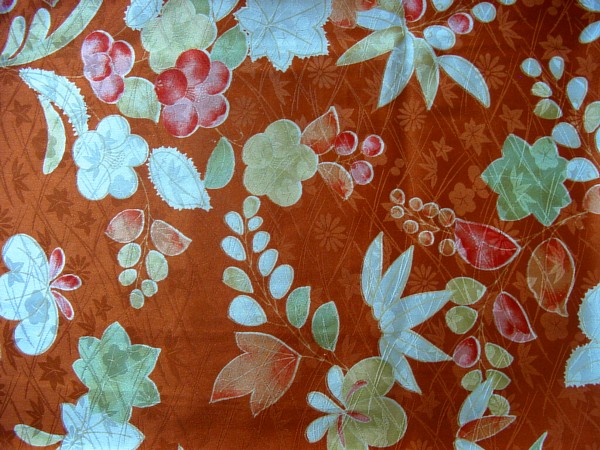 vintage japanese kimono detail of fabric pattern