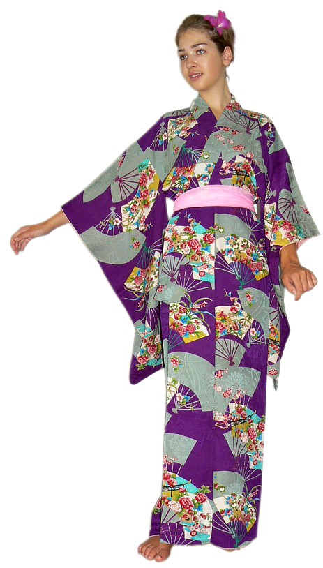 japanese traditional silk kimono, antique