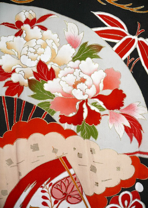 geisha kimono: detail of pattern