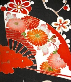 geisha kimono detail of design