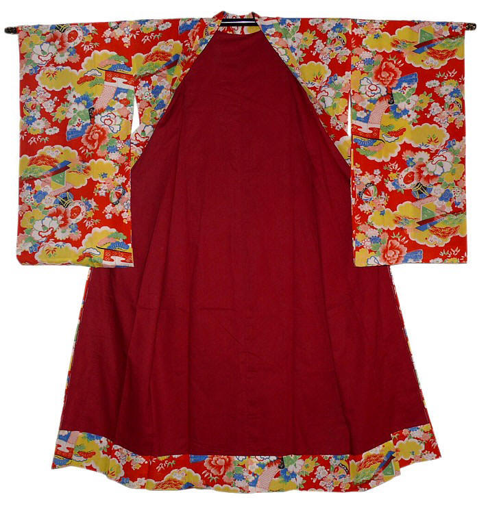 japanese tradtional silk kimono, pre WWII