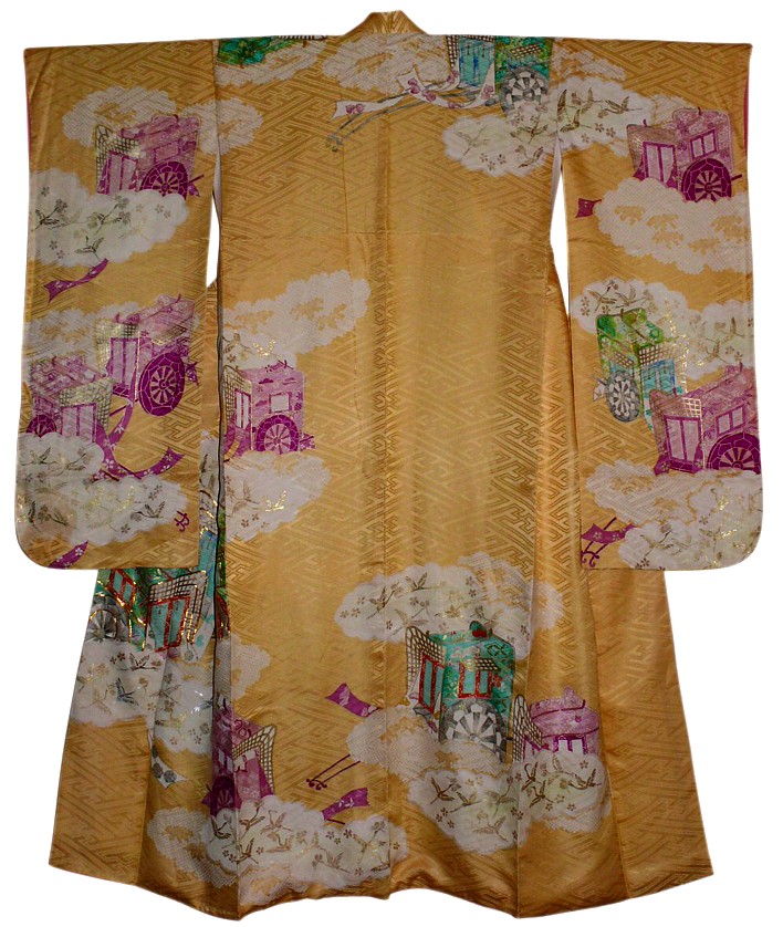 japanese traditional silk kimono FURISODE