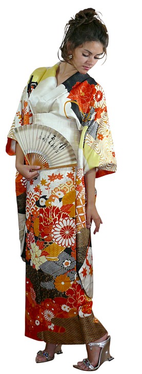 japanese kimono, vintage