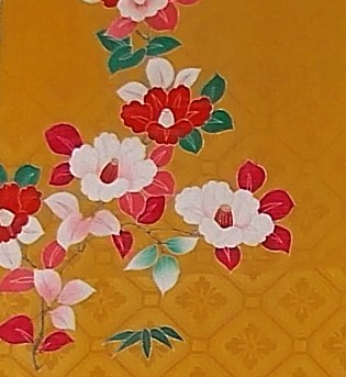 detail of picture on kimono sleeve