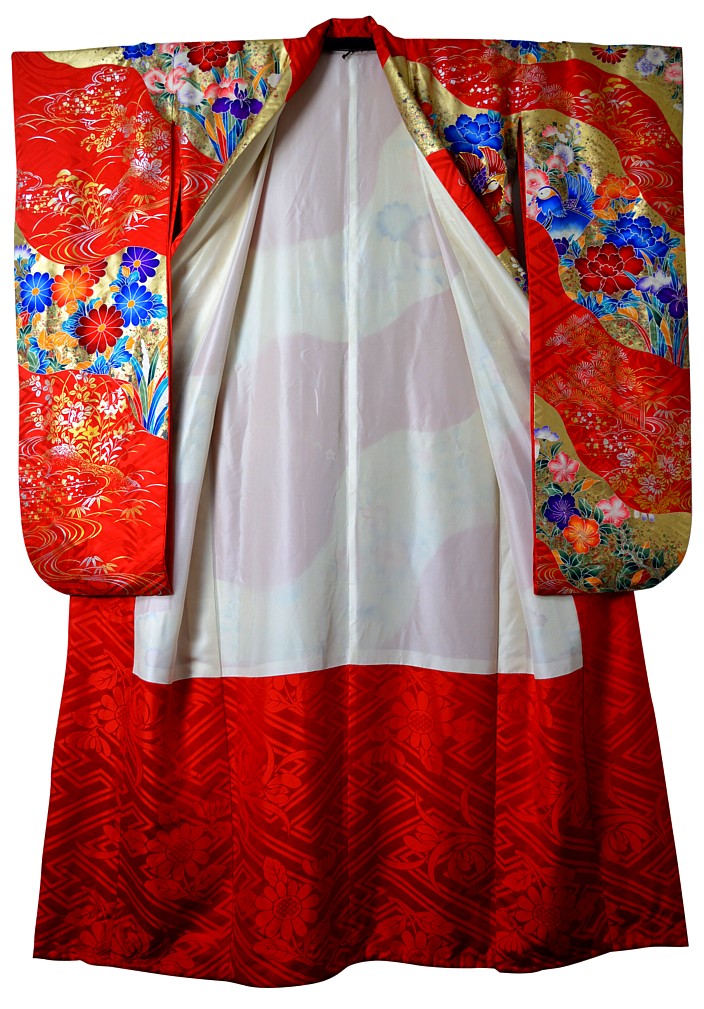 japanese traditional wedding kimono, vintage